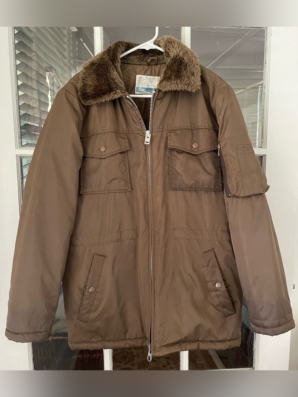 Vintage Sears Work Leisure Jacket Chore Coat Men’s Small Brown